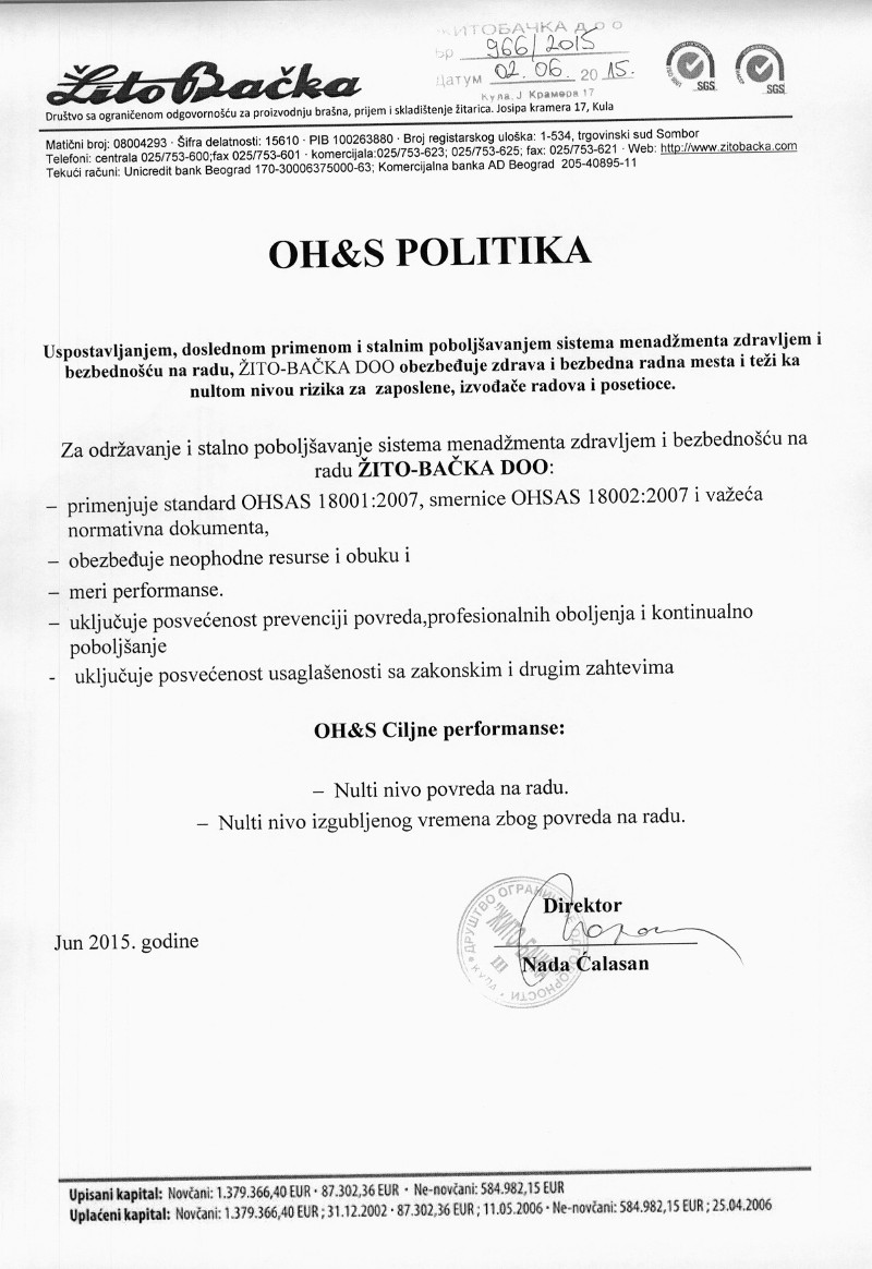 ohsas politika